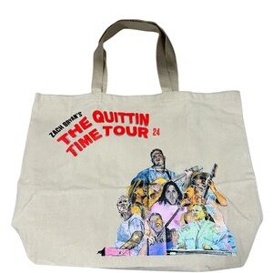 Zach Bryan’s The Quittin’ Time Tour Natural Tote Bag 100% Cotton